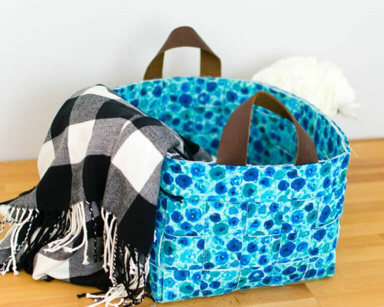 DIY Woven Basket with optional handles! free tutorial