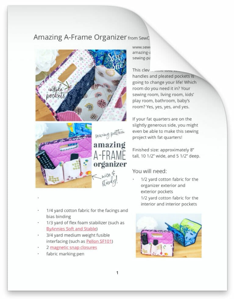 AMAZING AFRAME ORGANIZER PATTERN OPTIMIZED FOR PRINTING