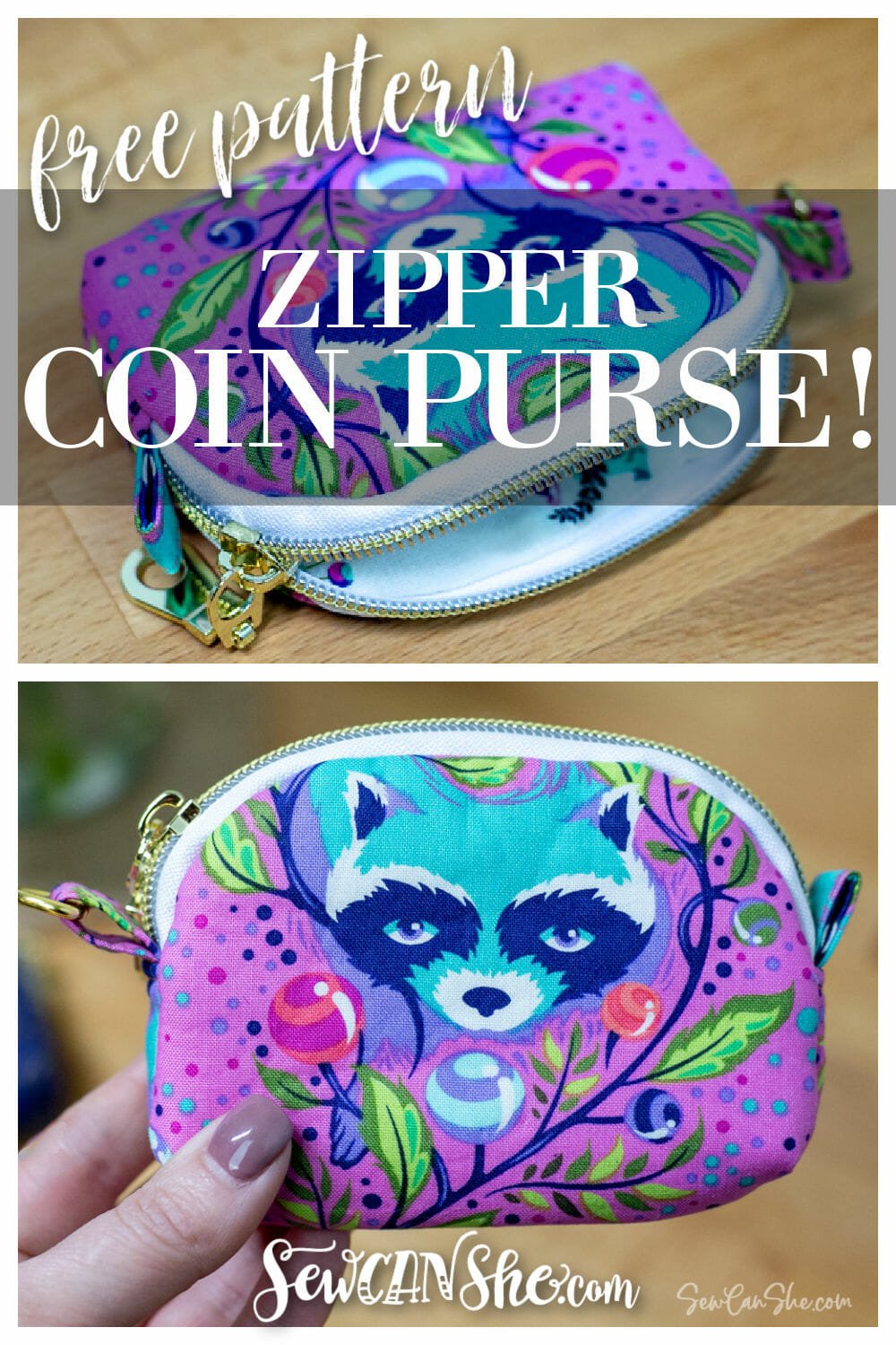 Sew the Cutest Coin Purse Pattern with a Zipper Free!