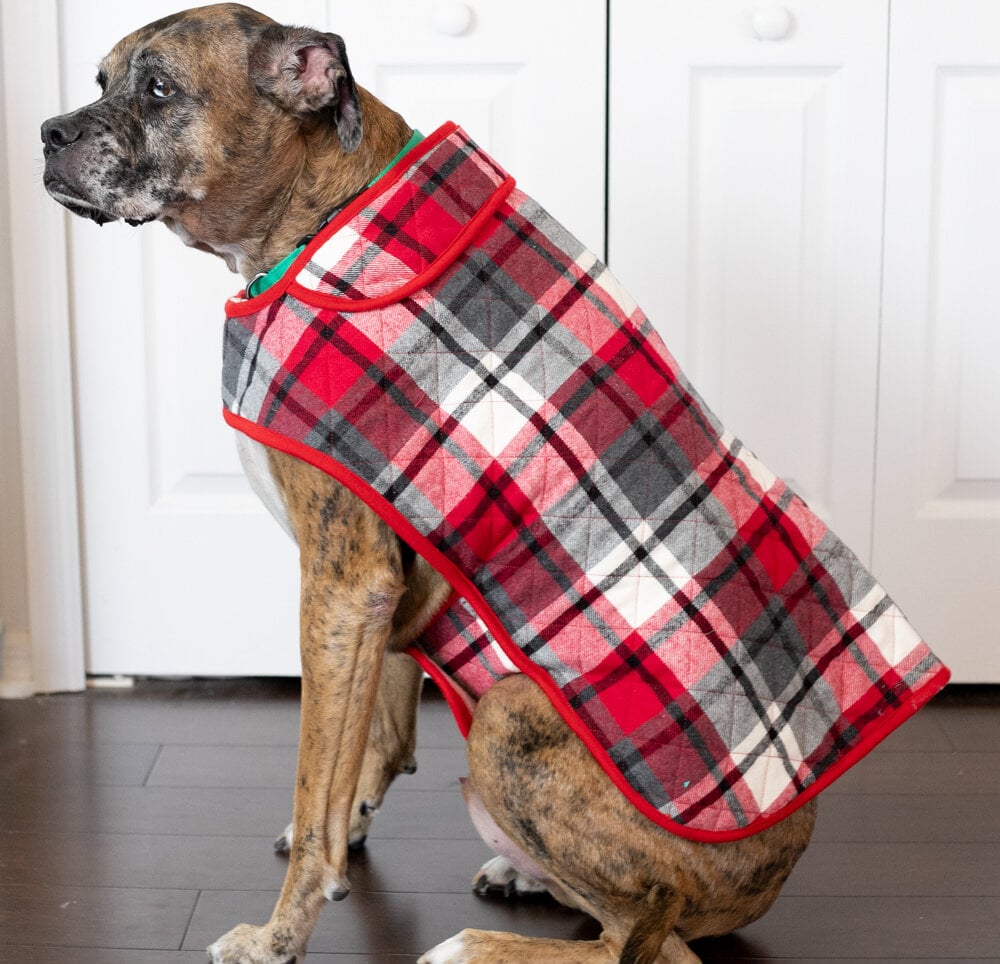 Easy fleece 2025 dog coat