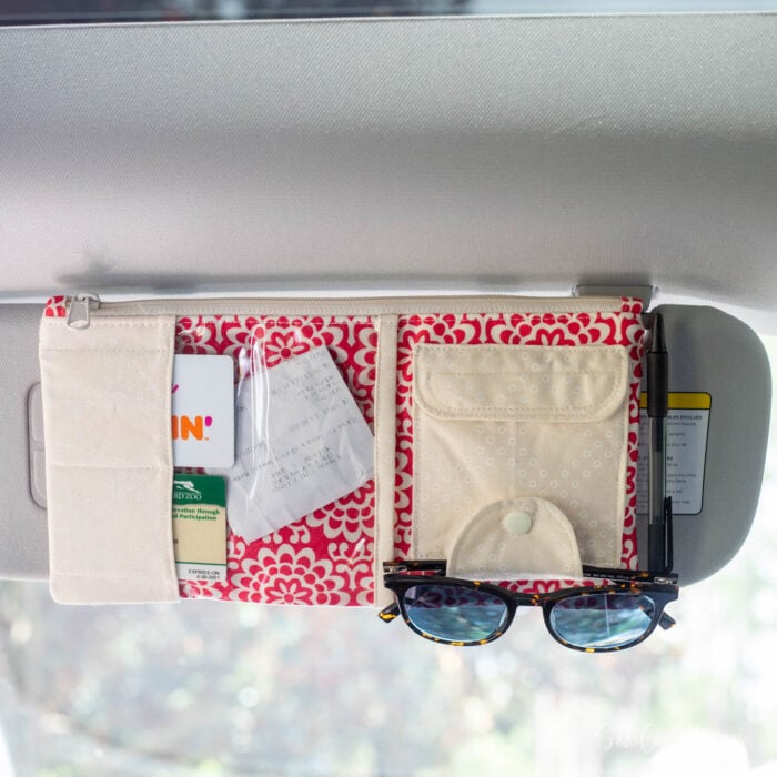 DIY Car Visor Organizer Free Sewing Pattern
