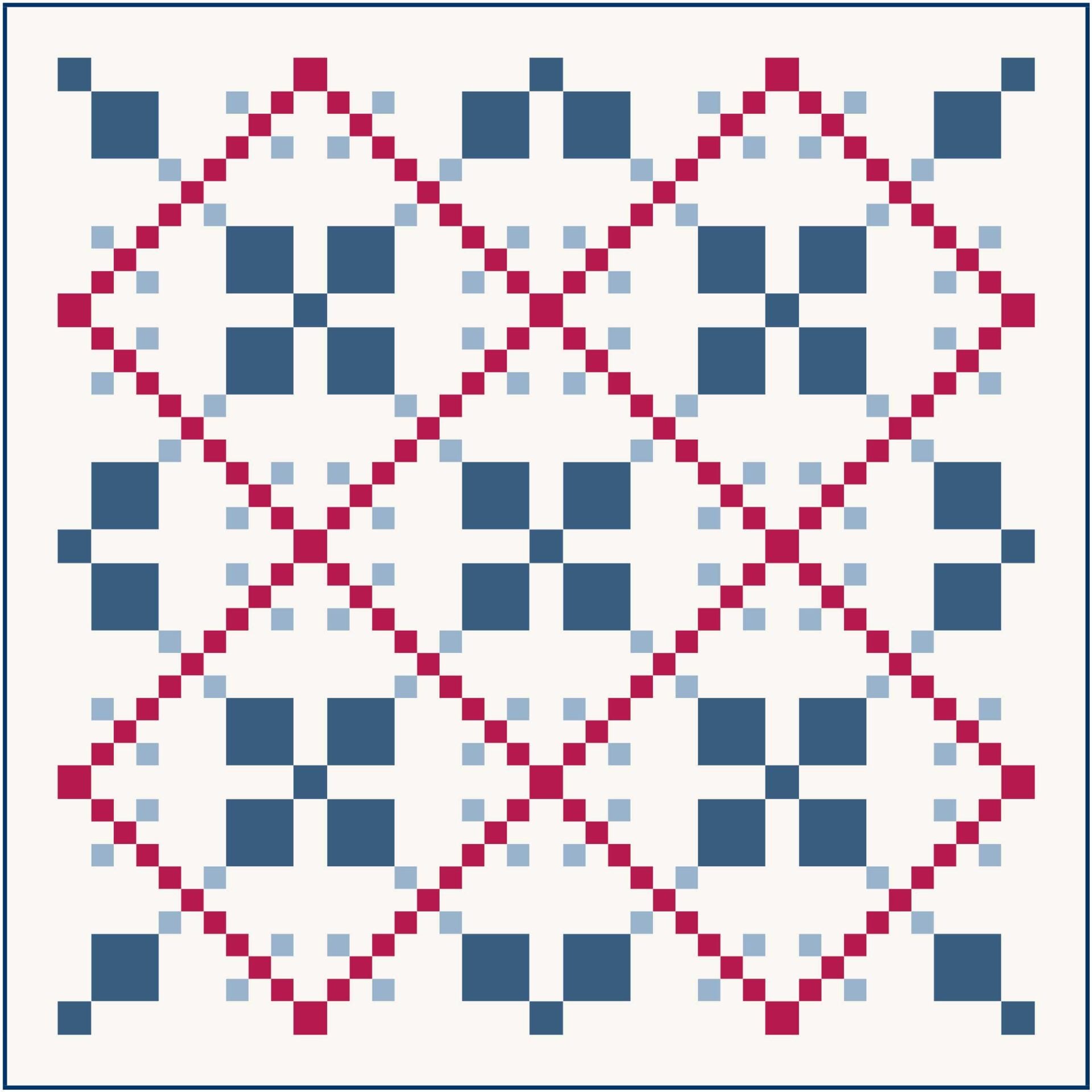 NINE PATCH CHAIN THROW QUILT PATTERN - Image 2