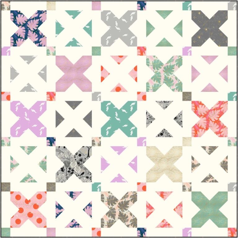 Easy Signature Cross Quilt Pattern Includes Accuquilt and Rotary Cutting