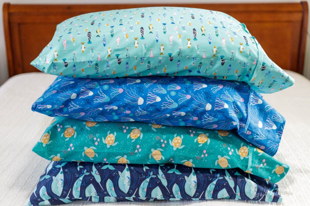 How to Sew a Pillowcase: One Yard Magic Pattern with No Waste!