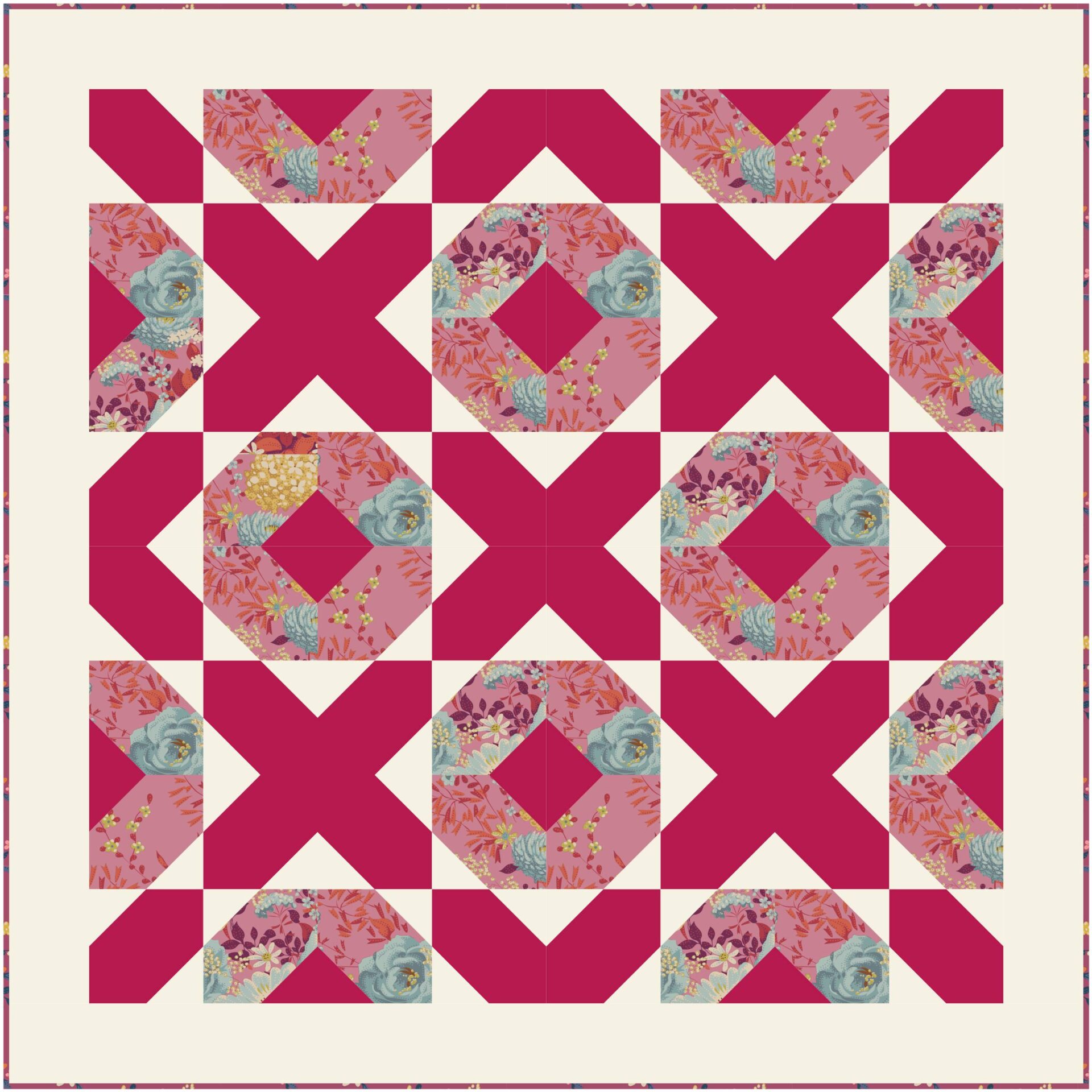 Free 3 Yard Quilt Pattern XOXO Hugs and Kisses