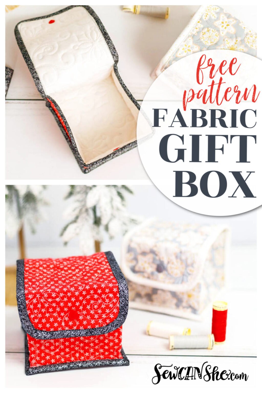 How to Make a Fabric Gift Box Free Sewing Pattern