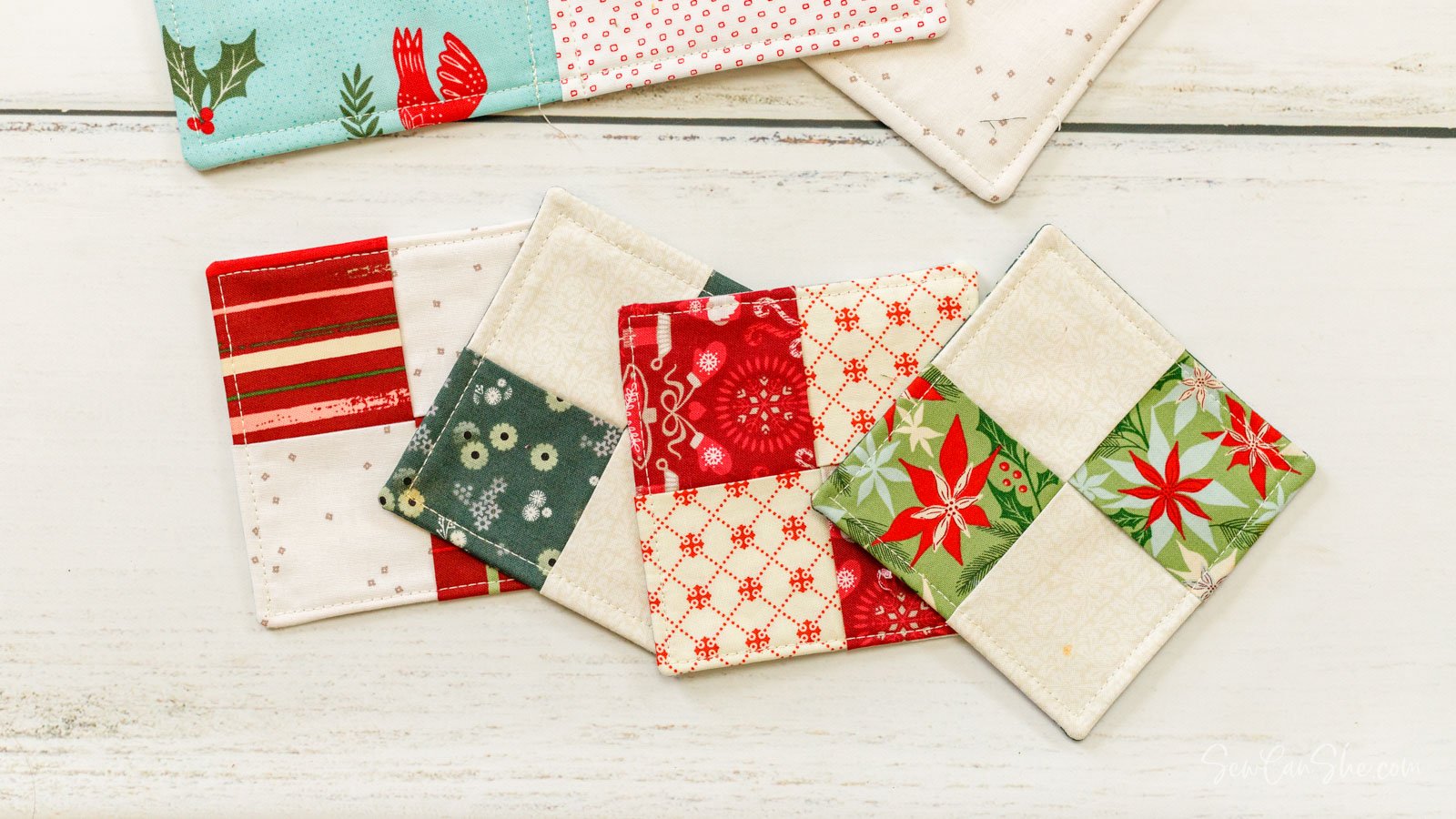 How to Make Folded Fabric Coasters and Pot Holders Easy Sewing Pattern