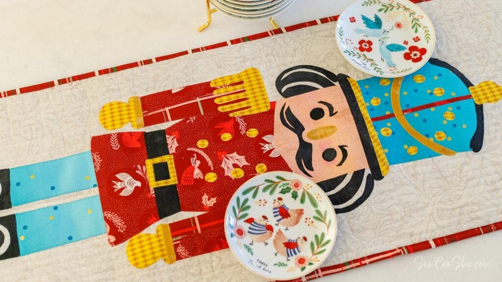 Colorful nutcracker with decorative plates