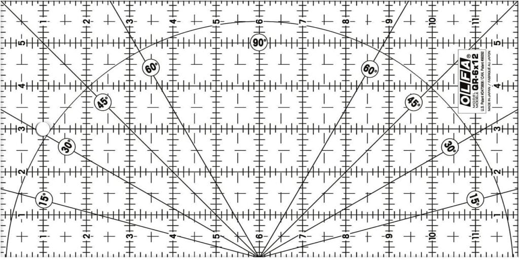 Olfa 6'' x 12'' Frosted Advantage Ruler