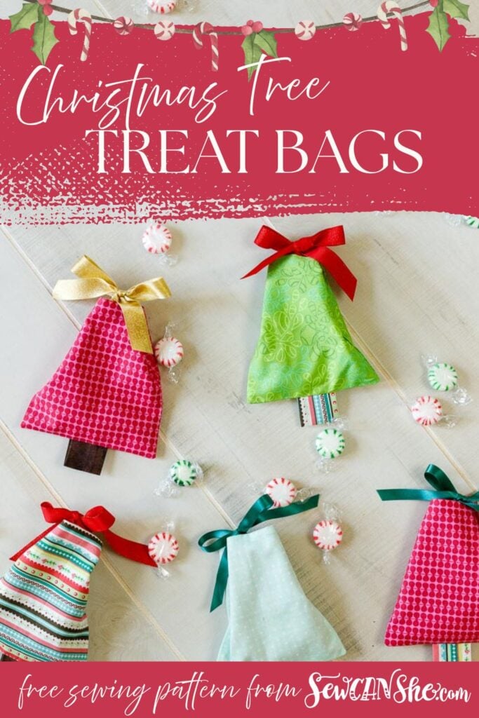 treat bags shaped like Christmas trees