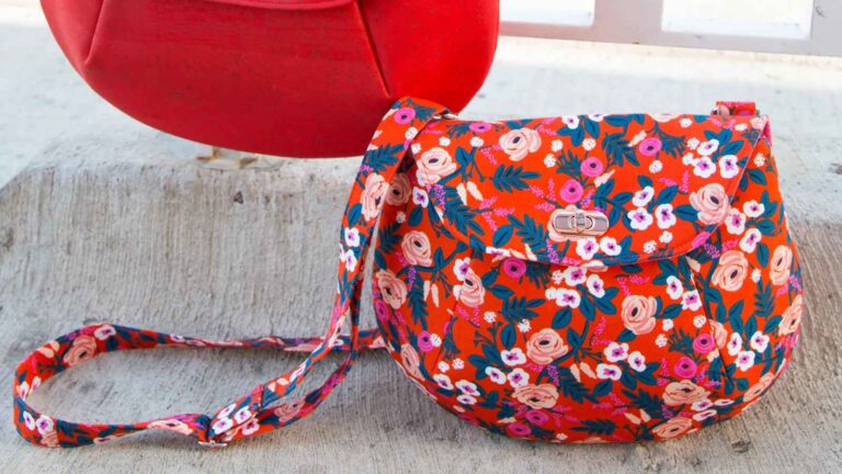 Colorful floral cross-body bag design