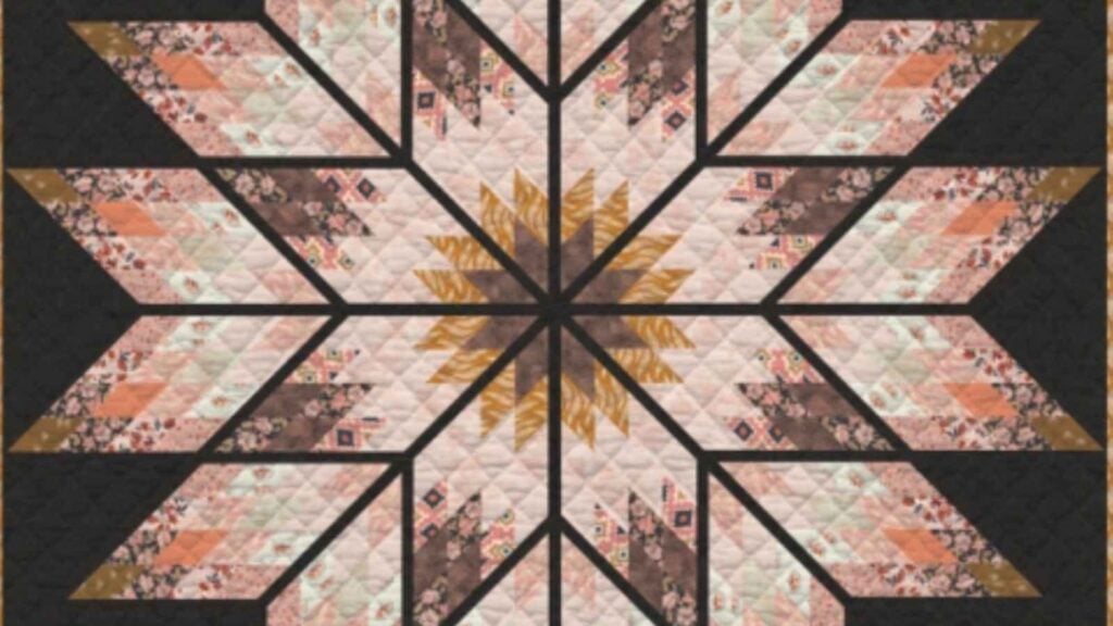 large quilted star made from strips