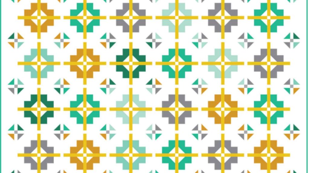 Colorful geometric pattern with crosses