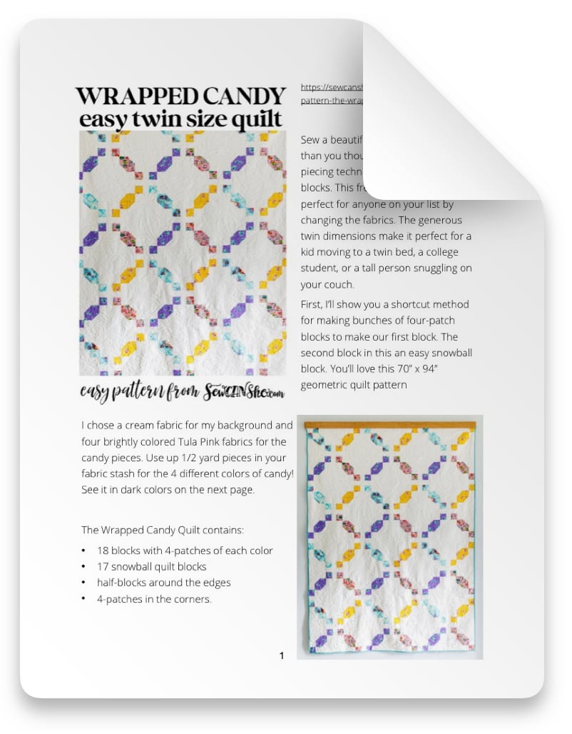 WRAPPED CANDY QUILT PATTERN