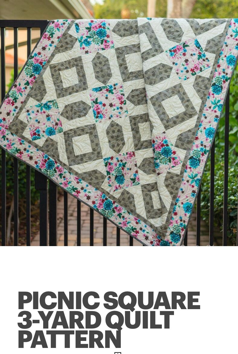 PICNIC SQUARE 3-YARD QUILT PATTERN