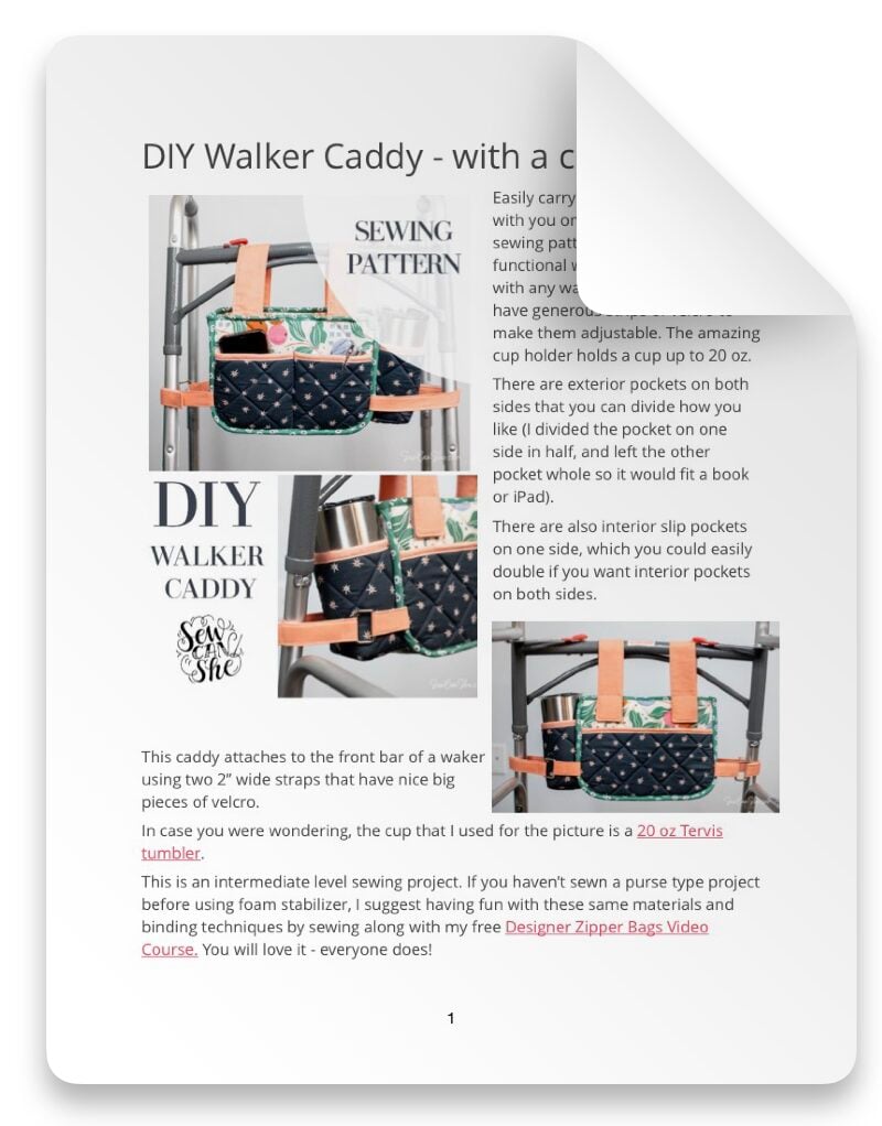 WALKER CADDY SEWING PATTERN