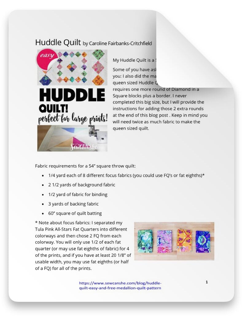HUDDLE QUILT PATTERN