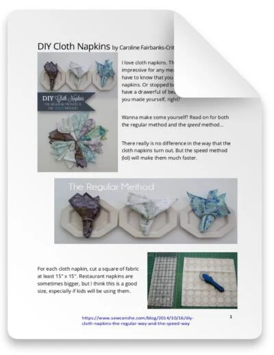 cloth napkin tutorial