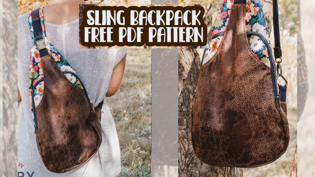 Stylish sling backpack with floral straps