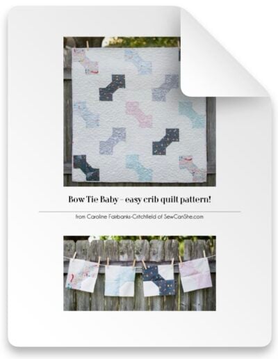 BOW TIE BABY QUILT PATTERN - OPTIMIZED FOR PRINTING