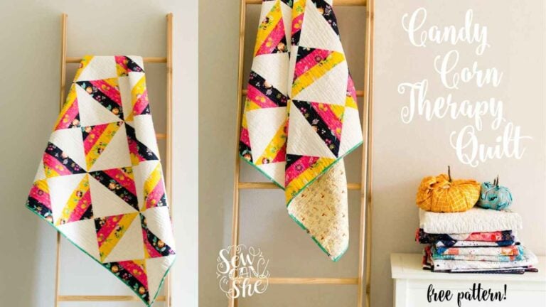 The Candy Corn Quilt: free quilt pattern