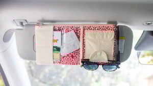 DIY car organization car visor