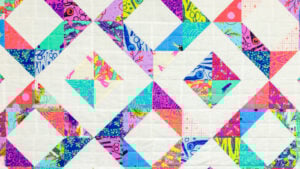 Colorful geometric quilt pattern design