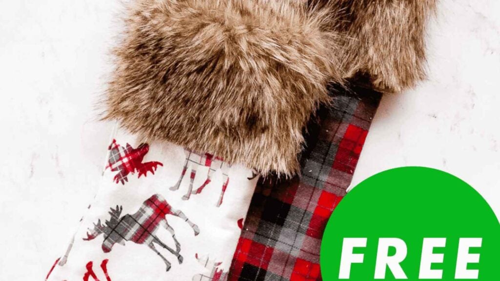 Faux fur Christmas stockings, festive design.