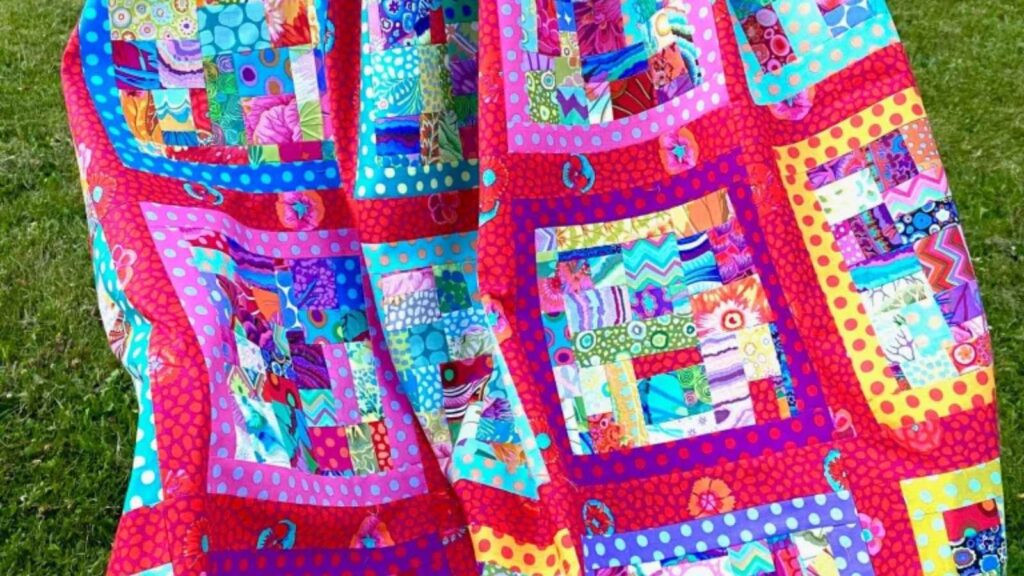 colorful crumb quilt