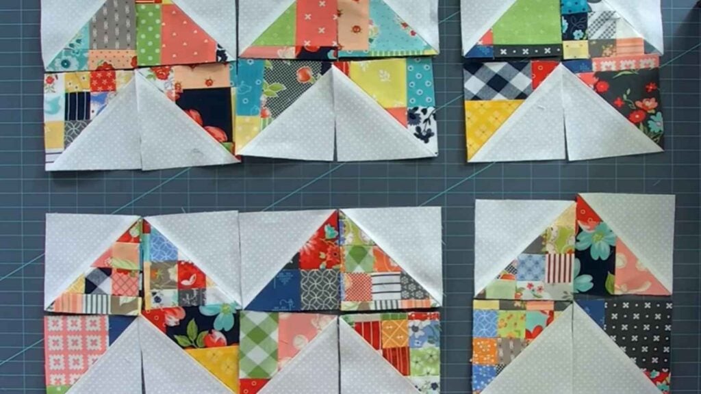 tiny scraps made into chevrons