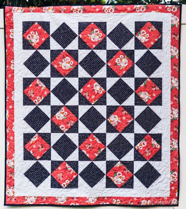 DIAMOND IN A SQUARE 3 YARD QUILT PATTERN