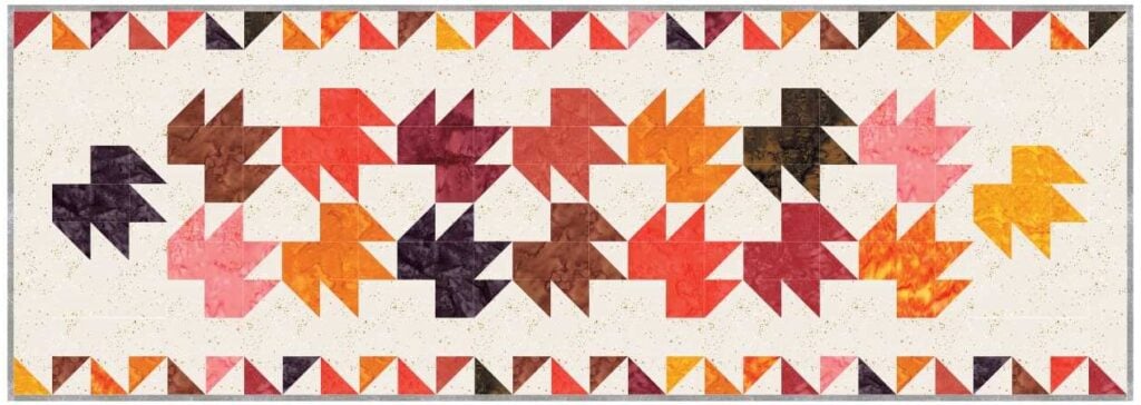 fall table runner diagram