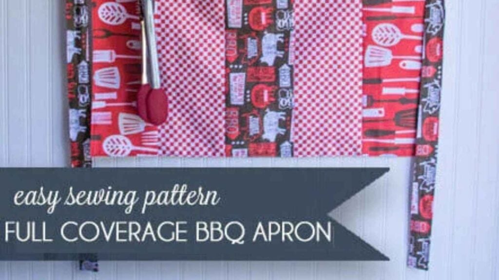 bbq apron hanging on a peg