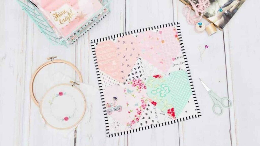 heart mini quilt