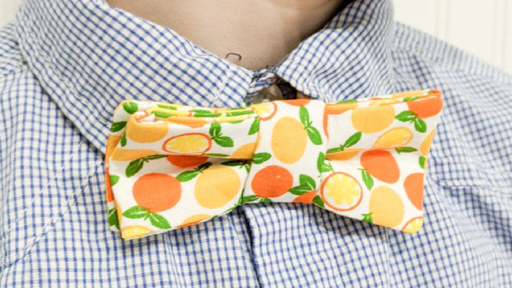 simple bowtie on a child for spring fashion