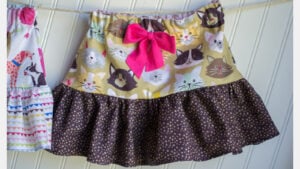 Ruffle skirt for 80's look