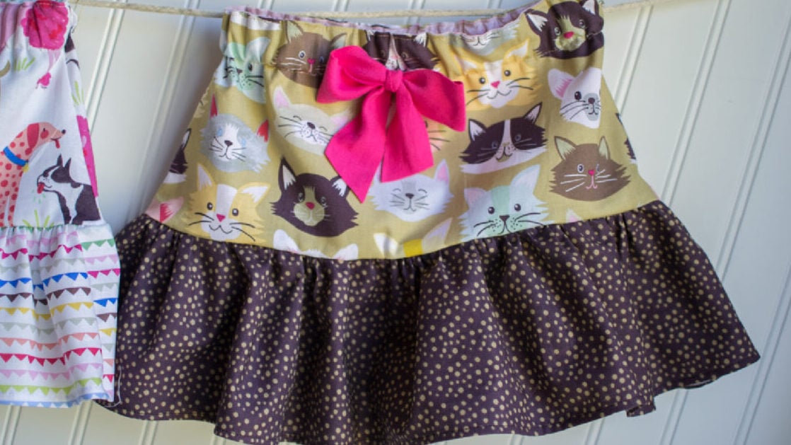 Ruffle skirt for 80's look