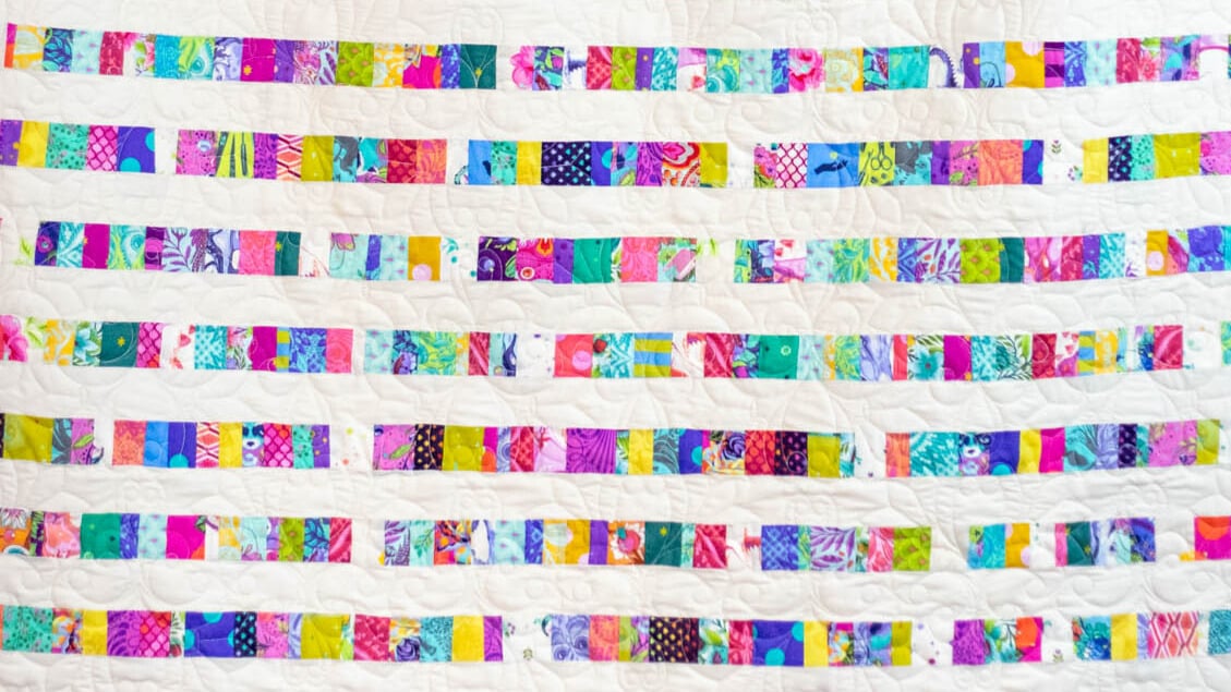 scrappy colorful quilt