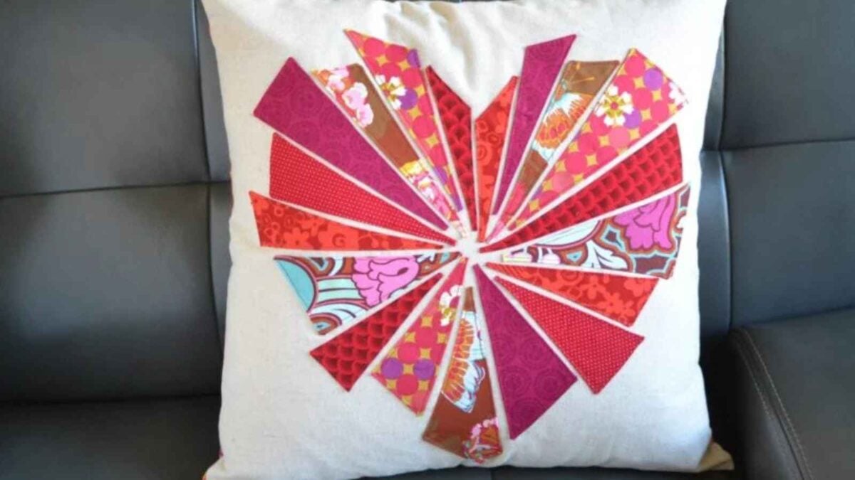 bursting heart throw pillow