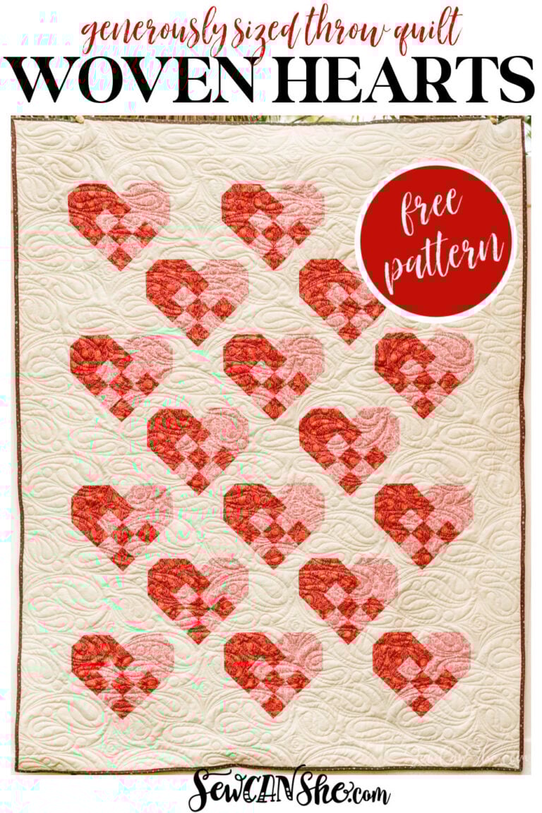 Woven Hearts Free Pattern for a Classic Swedish Heart Quilt